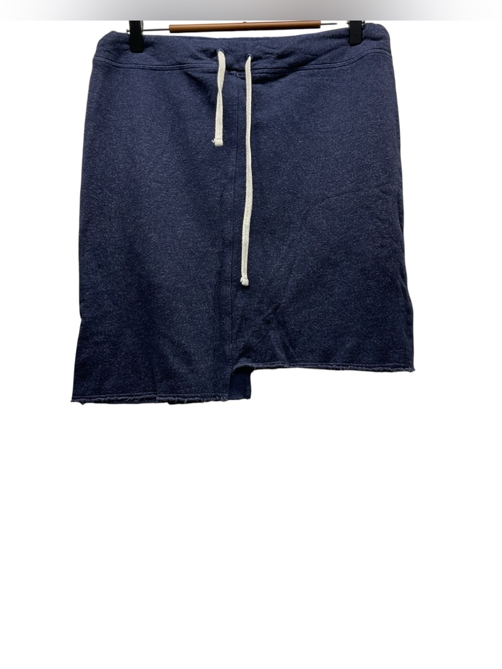 SUNDRY Navy Blue Asymmetrical Terry Mini Skirt Size 1(small) Loungewear Casual